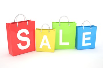 sale written on shopping bag