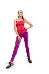 long legs fitness woman