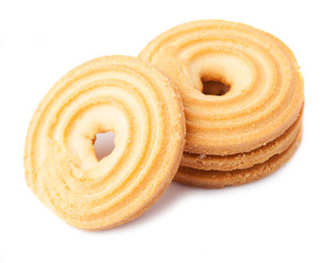 ring biscuits tower isolated on a white background