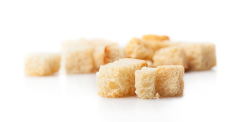croutons pile isolated on a white background