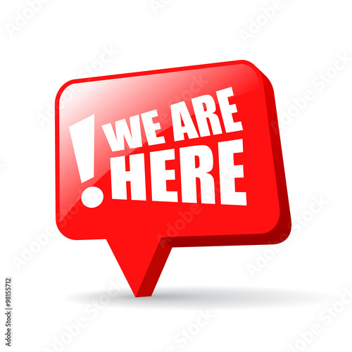 "We are here map location marker" Stock image and royalty-free vector