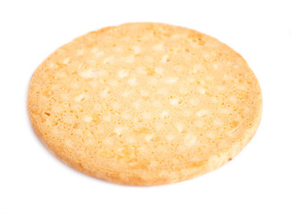 one biscuit isolated on a white background