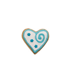 Homemade gingerbread cookie with colored frosting isolated on a