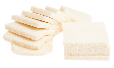 sandwich slices horizontal on a white background