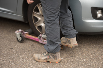 Obraz premium removal of a car