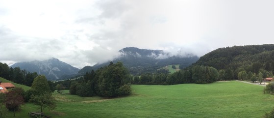 Panorama Berglandschaft bei Ruhpolding