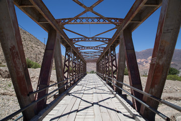 Steel Bridge Construction in Tilcara, Argentina