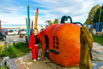 Cute little girl on playground