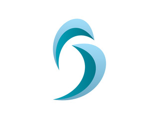 Obraz na płótnie Canvas I Letter Wave Logo