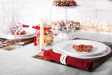 Beautiful Christmas table setting
