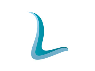 L Letter Wave Logo