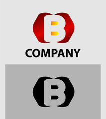Logo B Letter company vector design template
