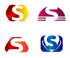 Letter S logo Icons Set Vector Graphic Design
