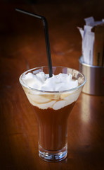 coffee specialty with milk and cream