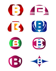 Set of letter B logo
