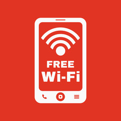 The wifi icon. Free Wifi symbol. Flat