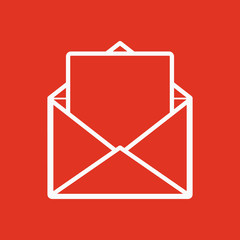 The mail icon. Open Envelope symbol