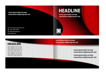 Vector empty bi-fold brochure design print template
