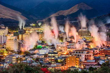 Rolgordijnen Beppu, Japan Onsens © SeanPavonePhoto