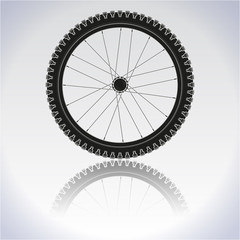 Bicycle wheel icon. 