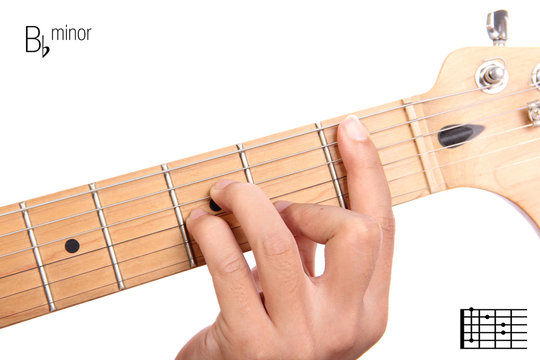 B flat minor guitar chord tutorial