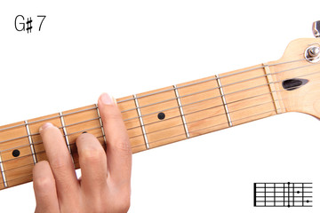 G sharp dominant seventh guitar chord tutorial