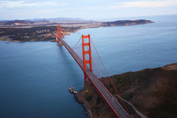 golden gate bridge aerial view