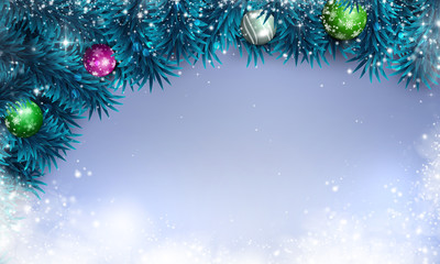 Fototapeta na wymiar Christmas Tree Holiday Decoration