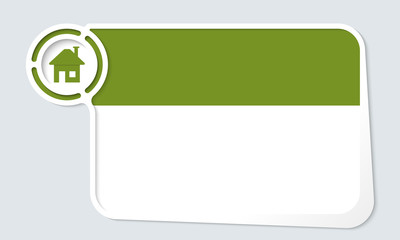 Fototapeta premium White abstract frame for your text and home symbol