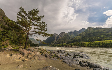 Горы и скалы Алтая. Россия, тайга, леса и вершины. Mountains and rocks of Altai. Russia, taiga, forests and peaks.