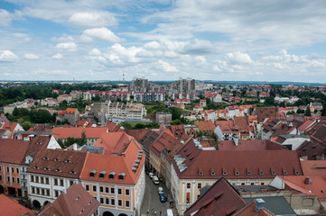 Obraz premium Goerlitz old town, from above. Looking Poland.