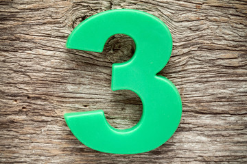 Green number three