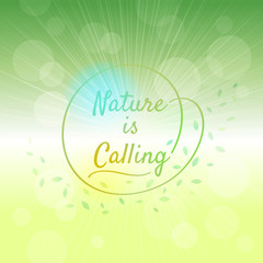 Obraz premium Abstract blur bokeh background in vector nature is calling