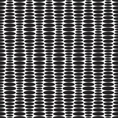 Vector seamless texture. Modern abstract background. Monochrome geometrical pattern of ovals.