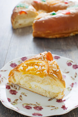 Roscón de Reyes. Spanish Christmas dessert