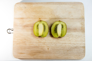 kiwi fruit isolated on block