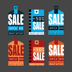 Vector Sale Tags Collection