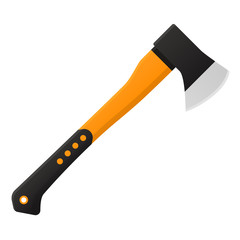 Vector illustration. Axe in flat design isolated on white background