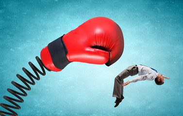 Businessman attacked by glove