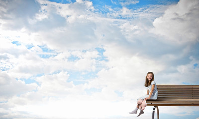 Little girl with bear