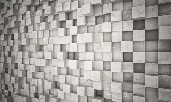 concrete geometric wall © tiero