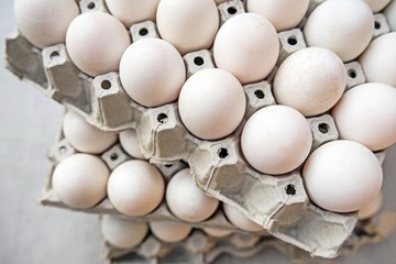 duck eggs in paper Tray
