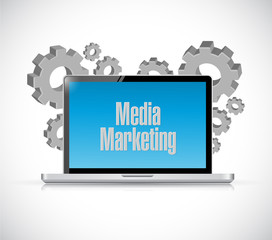 Media Marketing computer sign concept