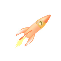 Rocket vector icon speed acceleration