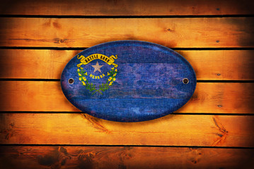 Wooden nevada flag.