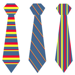 set men's business tie vector