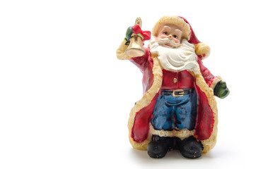 santa claus doll on white background , christmas ornament