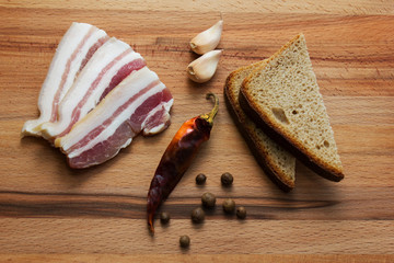 сало и хлеб