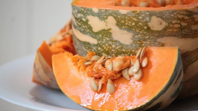 pieces of pumpkin