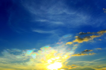 Obraz na płótnie Canvas Sunset above the clouds